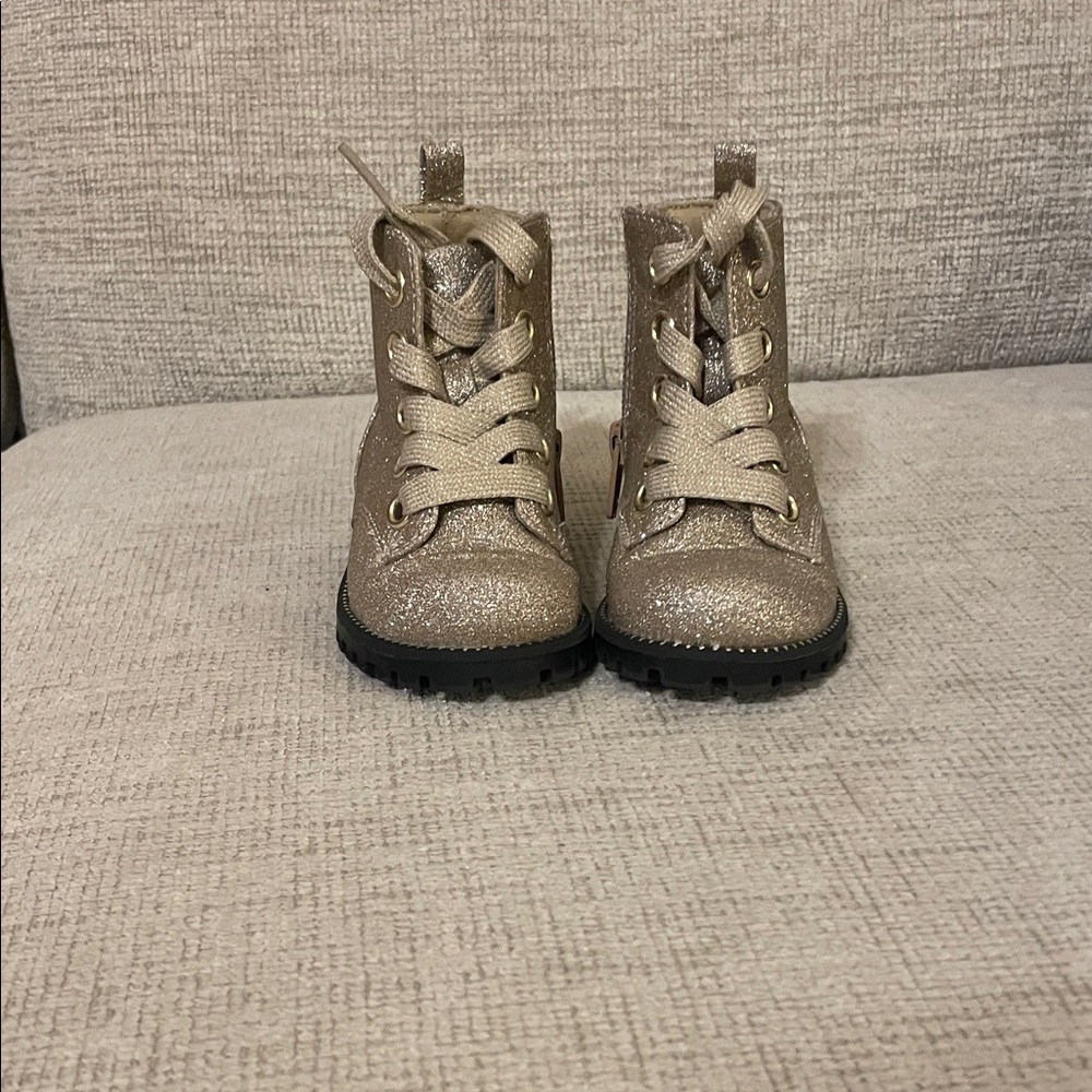 Stylish Gold Kids Boots